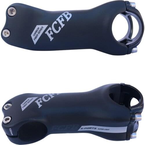 FCFB Bikes Cycling Stem Hight-Strength Carbon Stem 6/17 degrees Bicycle Stem 70/80/90/100/110/120/130mm
