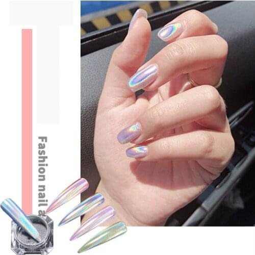 Holographic Laser Powder Nail Art Unicorn Powder Glitter Pigment Manicure Nail Gel Polish Glitter Dust Decorations