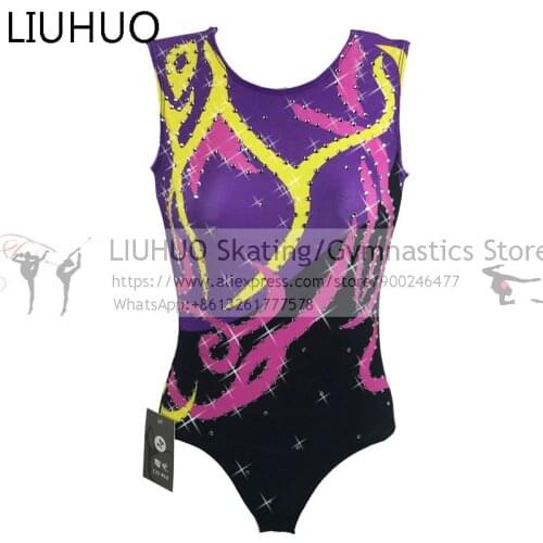 LIUHUO Gymnastics leotard Girls Children Practise ballet Training unitards dance ballet leotard sleeveless dance suit