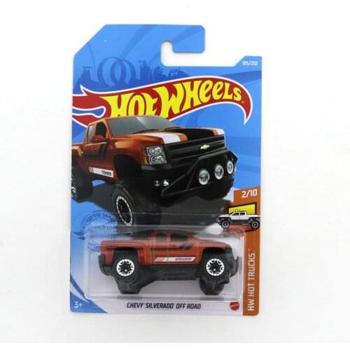 2021-185 Hot Wheels CHEVY SILVERADO OFF ROAD Mini Alloy Coupe 1/64 Metal Diecast Model Car Kids Toys Gift