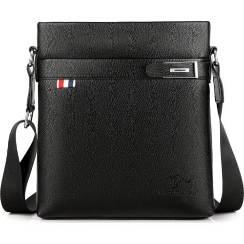 Mens Shoulder Bag PU Leather Cross Body Bag New Design Messenger iPad Bag Casual Male Travel Bag Big Capacity Tote