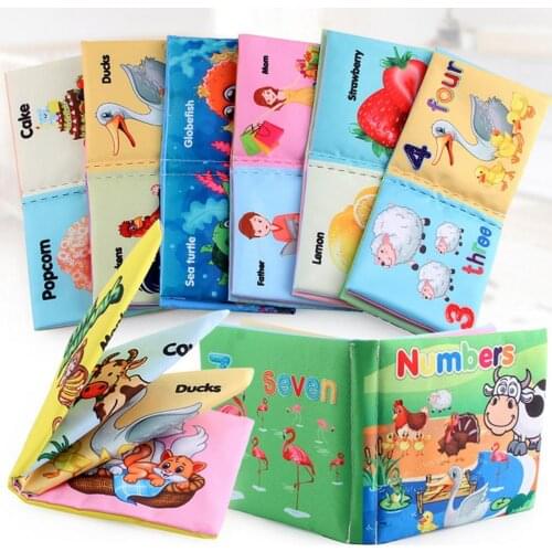 Baby Marine Animal Learning Activity Soft Cloth Book Kids Early Educational Toys