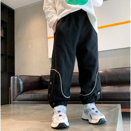 2021 new girls boys long pants cotton autumn cool kids pants