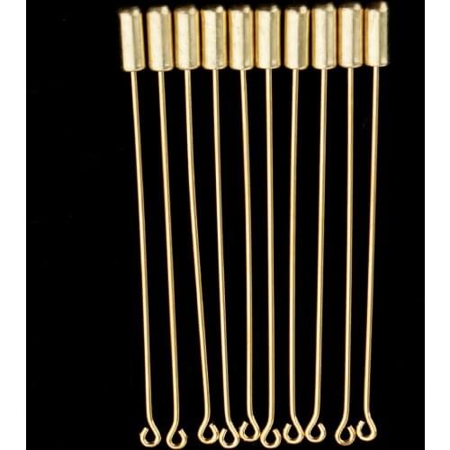 Phenovo 10 Piece 7.1cm Long Needle Plug Lapel Stick Hat Scarf Brooch Boutonniere Pin Diy Findings for Party Wedding Fancy Dress