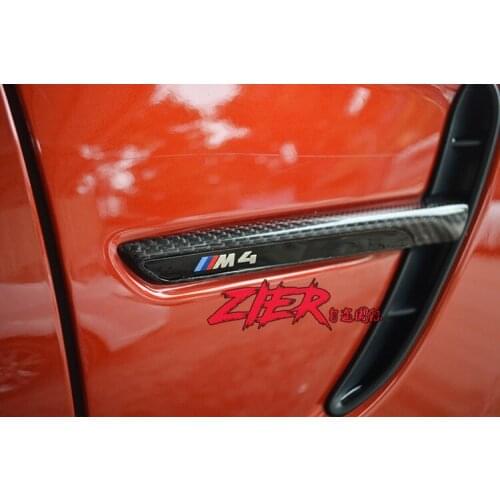 Fit for BMW F80 M3 F82 F83 M4 Carbon fiber side leaf panel lampshade frame decoration strip