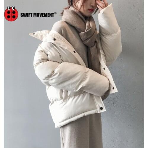 Swiftmovement winter woman Down Jacket Padded Solid Womens oversized Down Coat 2020 women clothing black