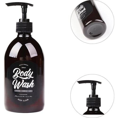 Ins Simple Divided Bottle Shampoo Shower Gel Conditioner Empty Bottle Press Bottle Tagged