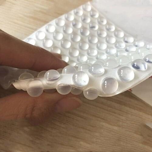 100 Pcs Self Adhesive Round Silicone Rubber Bumpers Soft Transparent Black Anti Slip shock absorber Feet Pads Damper