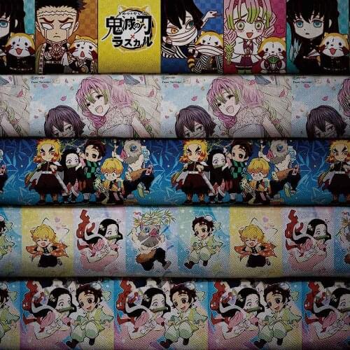 50cm*140cm Cartoon Printed Polyester Cotton Fabric Patchwork for Sewing Dress Cloth Making Puppet F7490