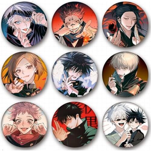 Jujutsu Kaisen Badge Brooch Yuji Itadori Gojou Satoru Fushiguro Megumi Cosplay Medal Pin Accessories