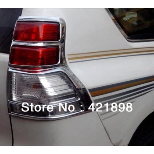 For Toyota Prado FJ150 2010 2011 2012 2013 ABS Chrome Tail Light Rear Back Frame Lamp Cover molding