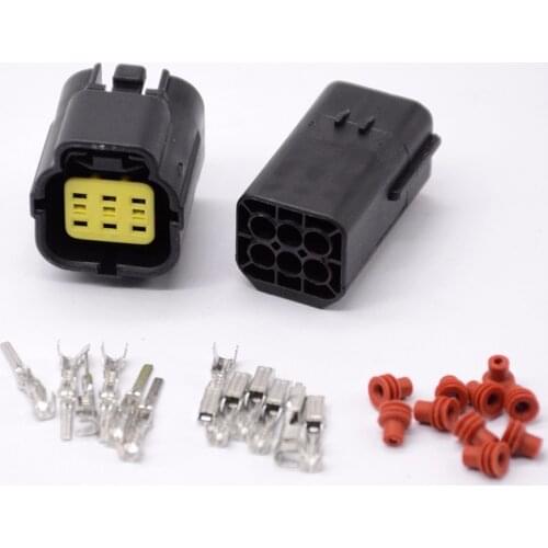 1 set 6 Pin Way Waterproof Wire Connector Plug Car Auto Sealed Electrical Set Car Truck connectors