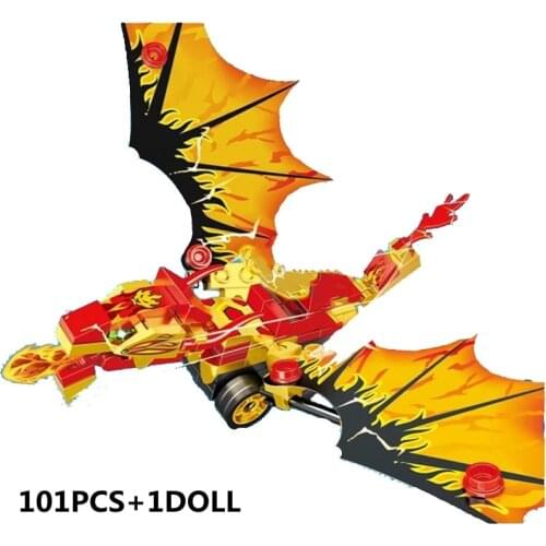 4 Types Ninja Dragon Minifigure Model Figures Building Blocks Kids Toys Bricks Doll Gift For Children Boys MOC