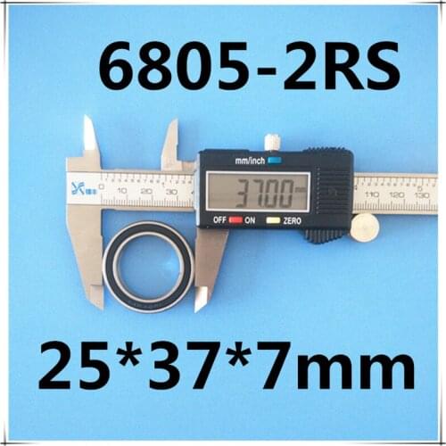5Pcs 6805-2RS 6805RS 6805rs 6805 rs Deep Groove Ball Bearings 25 x 37 x 7mm Free shipping High Quality