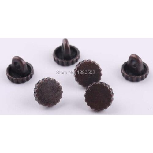 50pcs 7mm one hole copper color small metal blazer buttons for shirt sewing accessories Garment Button