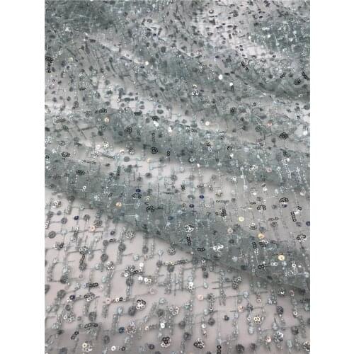 African Lace Fabric SYJ-2186825 High Quality Lace With Beaded Nigerian Lace fabrics For Wedding French Tulle Lace Fabric