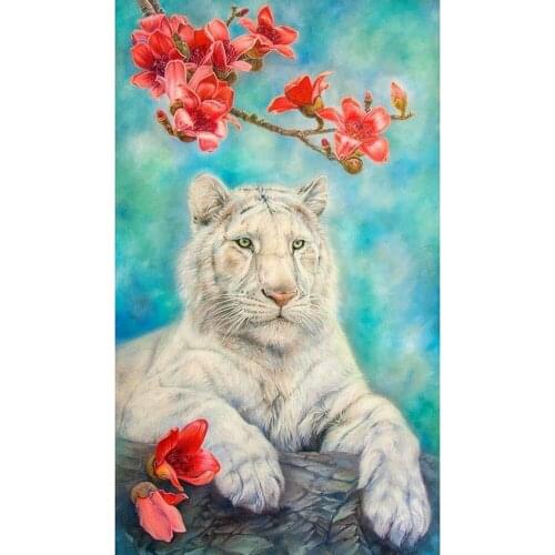 Full square/round Embroidery 5D DIY diamond painting Tiger wolf 3D Cross stitch kits mosaic wall stickers