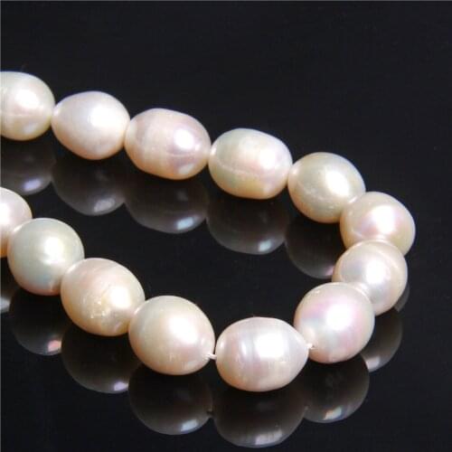 11-12mm 100% Natural A Freshwater Pearl Irregular Rice Shape Beads For Jewelry Making DIY Bracelet Necklace Material Strand 14