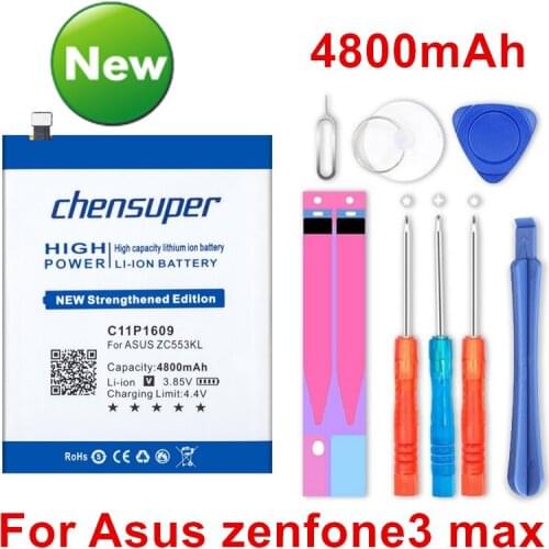 Chensuper C11P1609 Mobile Phone Lithium Replacement 4800mAh High Capacity Battery For ASUS Zenfone 3 max 5.5" ZC553KL X00DDA