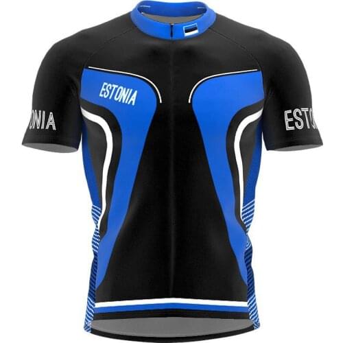 New 2021 ESTONIA Summer Multi Types Cycling Jersey Team Men Bike Road Mountain Race Riding Bicycle Wear Bike clothing Quick Dry