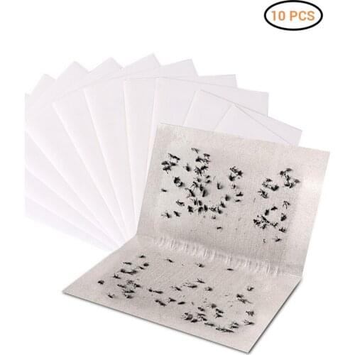 10Pcs Sticky Fly Trap Paper Catching Aphid Insects Killer Pest Control Glue Sticker Flies Insect Catcher