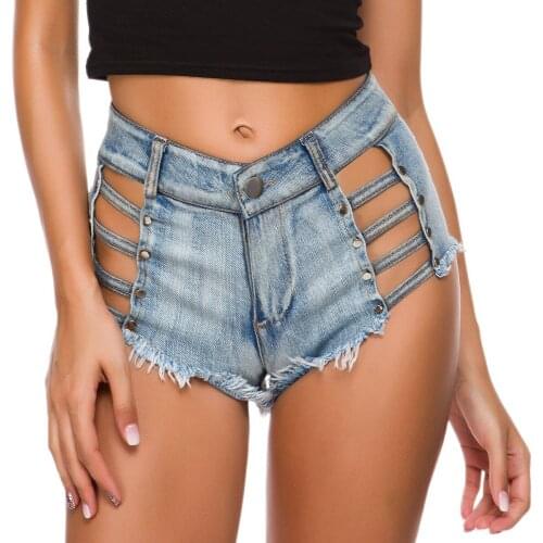 Summer denim Shorts Hot Pants Super Club Ladies Sexy high-waisted Jeans high waisted jeans skinny