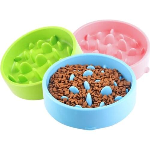 Slow Eat Bowls PP Material Pet Dog Bowl Slow Feeder Anti Choking Pets Eating Diet Dish Bowl For Puppy Dog Accessories