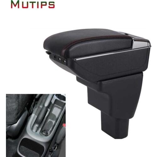 Mutips for Hyundai i10 car armrest storage box USB interface arm rest center central console accessories interior parts 2019