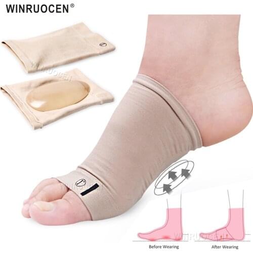 WINRUOCEN Orthopedic insoles Plantar Fasciitis Flat Feet Arch Support Sleeves Relieve Pain Sleeve Socks Heel Spurs Foot Care Pad