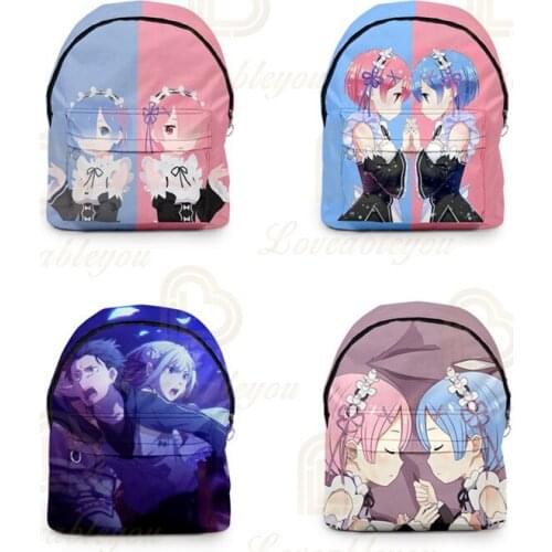 Re:Life In A Different World From Zero 3D Print Cool Backpack Cosplay Japanese Anime School Bag Unisex Travel Backpacks