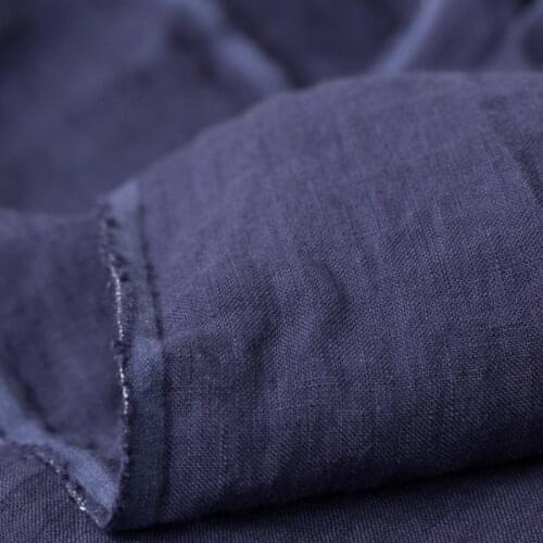 Thin Soft Pure Natural Stonewashed Linen Fabric European Flax For Dress,By The Meter,Blue,Green,Red,khaki,Black,Grey