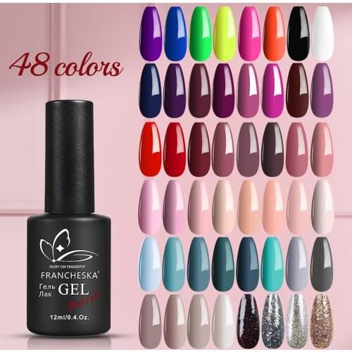FRANCHESKA Nail Gel UV Polish Nail 12ml Nail UV Gel For Extension 12 Colors Nail Gel For Nails Art Painting Gel Nail Art TSLM2