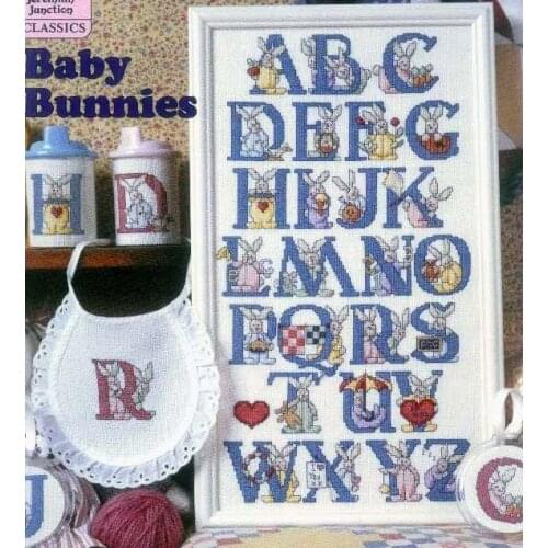 Top Quality Lovely Beautiful Counted Cross Stitch Kit Alphabet Animal Bunny Rabbit Alphabetic List Dictionary Letters