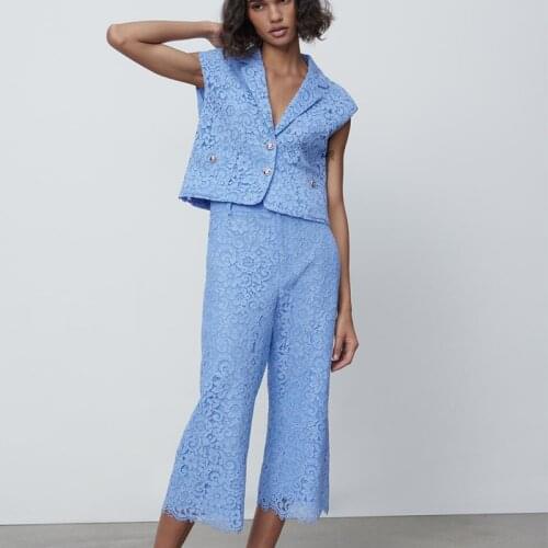 Женские брючные костюмы с жилетом Zary Daisy China At AliExpress