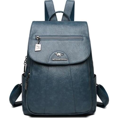 2021 New Women Backpack High Quality Youth Leather Backpacks for Teenage Girls Female School Shoulder Bag Bagpack Mochila Sac