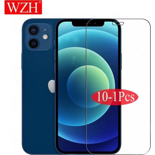 10-1Pcs Lot Screen Protector Protective for iPhone 12 Mini X XS 11 Pro Max XR 7 8 SE 2020 6 6s Plus 5 5s 4S Tempered Glass Case
