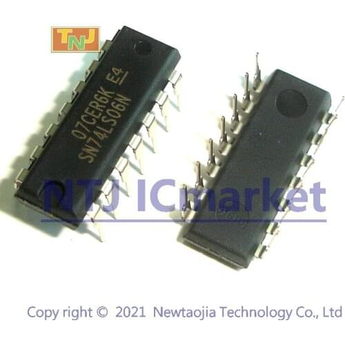 10 PCS SN74LS06N DIP-14 74LS06 Hex inverter buffers / drivers with high-voltage outputs 14-PDIP Chip IC