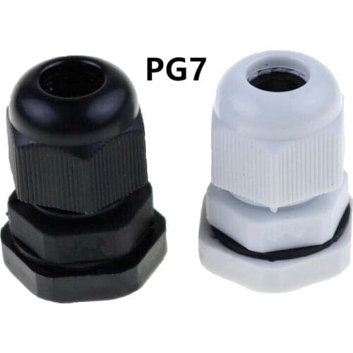 10PCS high quality IP68 PG7 for 3-6.5mm waterproof nylon sealing ring gasket plastic cable connector