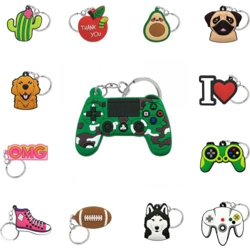 100pcs Cartoon Figure Super Hero Key Chain PVC Anime Key Ring Kids Toy Pendant Keychain Hulk Key Holder Xmas Gift