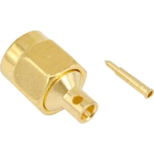 10PCC new SMA male plug RF coaxial connector welding RG405 cable straight gold-plated adapter