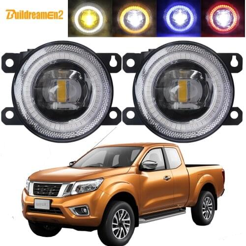 2 X Car Fog Light Assembly LED Lens Angel Eye DRL Daytime Running Lamp 30W 8000LM 12V For Nissan Navara D40 Pickup 2005-2012