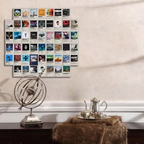 50Pcs Movie Poster Postcard Photo Wall Collage Kit Aesthetic Pictures Album Style Collection Room Bar Cafe Wall Decoration