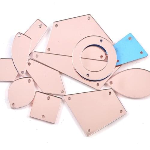 50pcs Crystal Mirror lt Purple Sew On Rhinestones Irregular Acrylic Mirror Sew-On Rhinestones lt purple Sewing For Clothes B3604