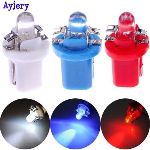 AYJERY 200PCS B8.5D B8.5D LED Wedge Car Dashboard Lights COB 1 SMD Instrument Panel Guage Cluster Auto Bulbs White Red Blue