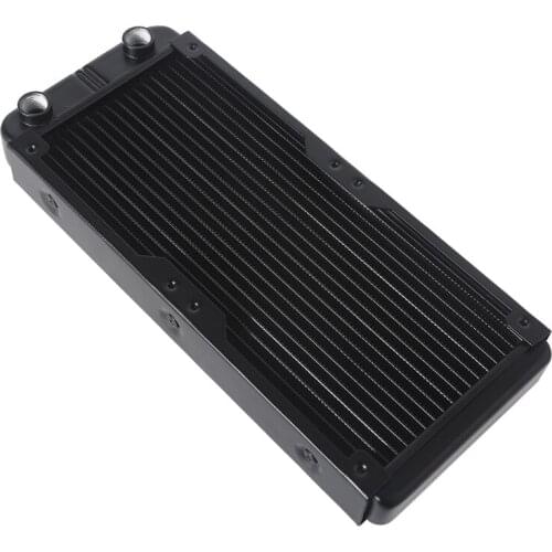 C1FB 240mm 18 Tube Computer Water Cooling Radiator G1/4 Female Thread Heat Dissipation for Computer PC CPU Water Cool System