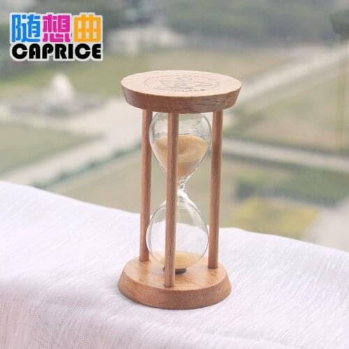 Creative decoration wooden hourglass 1/3/5/7 children brushing three minutes Mini safety anti falling