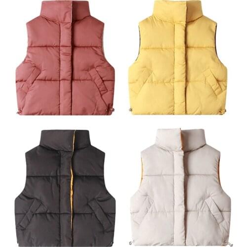 For 2-8 Years Kid Vests Coat Autumn Winter Children Warm waistcoats for Boys & Girls Color Red Yellow Little Child Vests Unisex