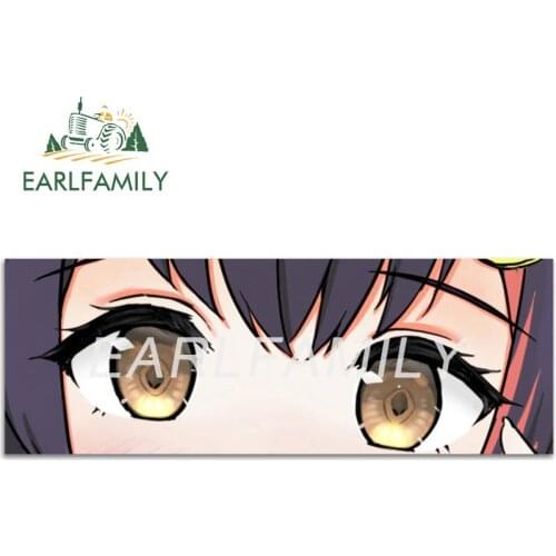 EARLFAMILY 13cm x 4.6cm for Ookami Mio Eyes Car Stickers Car Refrigerators Decal Funny Campervan Motorcycle Waterproof Decor