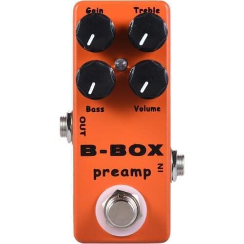B-Box Electric Guitar Preamp Overdrive Guitar Effect Pedal with Analog Signal Path True Bypass Guitar Accessories