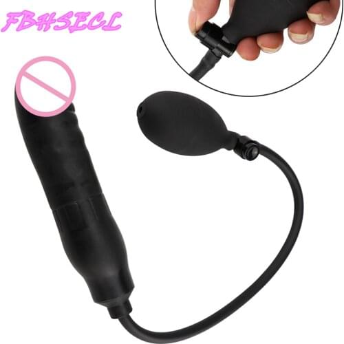 FBHSECL Inflatable Huge Dildo with Pump Anal Plug Fake Penis Butt Plug Sex Toys for Women Female Masturbation Adult Products